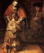 REMBRANDT Harmenszoon van Rijn The Return of the Prodigal Son (detail) oil painting reproduction